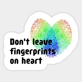 heart fingerprints Sticker